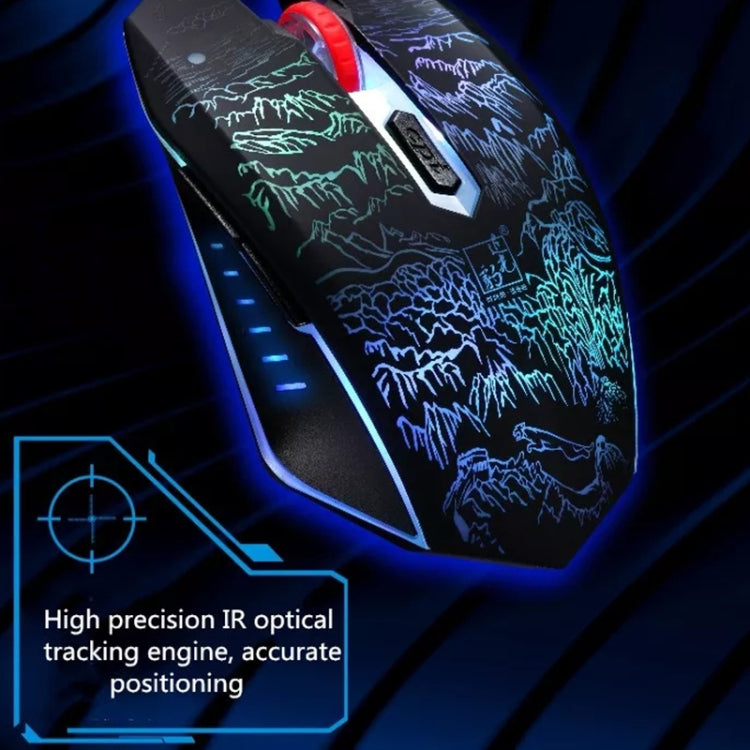 Mouse da gioco retroilluminato da gioco cablato USB ZGB T9
