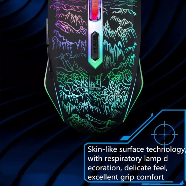 Mouse da gioco retroilluminato da gioco cablato USB ZGB T9