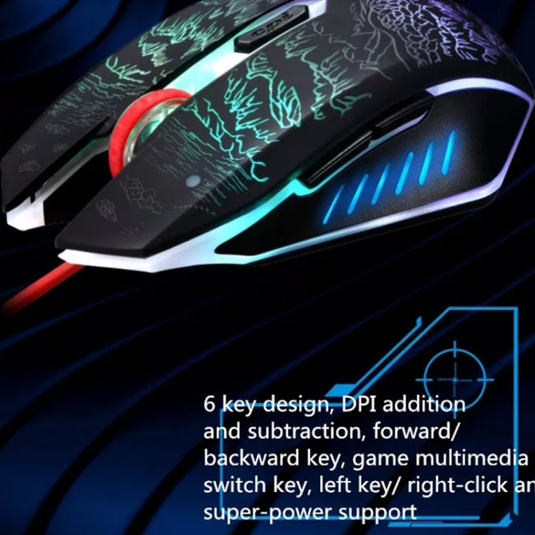 Mouse da gioco retroilluminato da gioco cablato USB ZGB T9