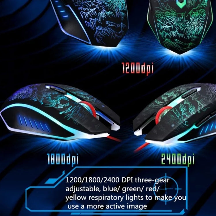 Mouse da gioco retroilluminato da gioco cablato USB ZGB T9