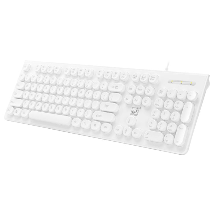 Tastiera per computer cablata USB con chiave rotonda ZGB S500, Round Key (Black), Round Key (White)
