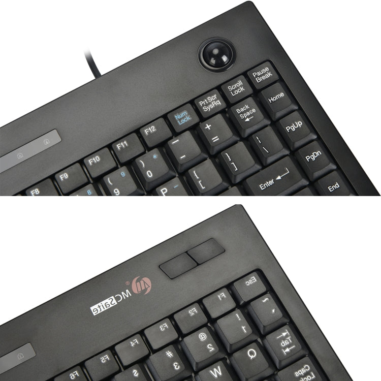 MC Saite MC-9712 Tastiera per computer multimediale cablata a 88 tasti con trackball per Windows, MC-9712