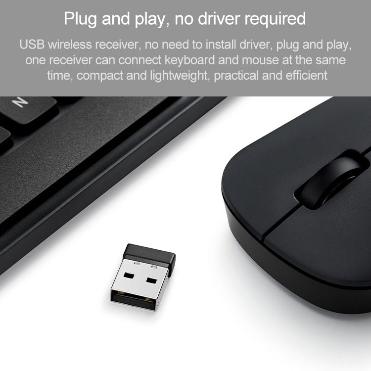 Set tastiera e mouse wireless originale Xiaomi da 2,4 GHz per laptop desktop