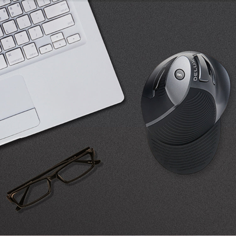 Mouse verticale ergonomico wireless DELUX M618GX Mouse ottico 1600 DPI, M618GX