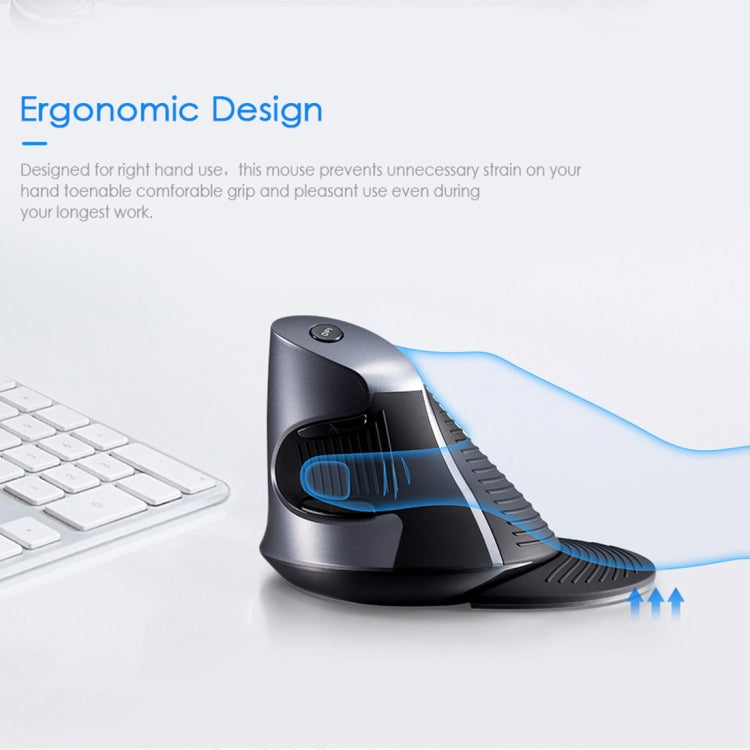 Mouse verticale ergonomico wireless DELUX M618GX Mouse ottico 1600 DPI, M618GX