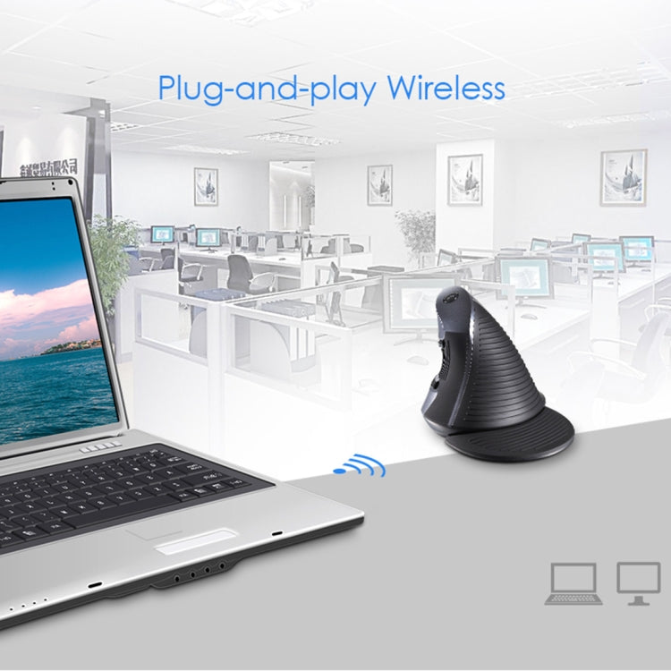 Mouse verticale ergonomico wireless DELUX M618GX Mouse ottico 1600 DPI, M618GX
