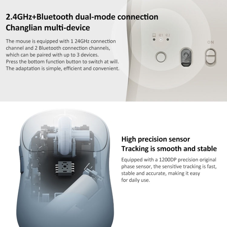 Mouse per computer ultrasottile originale Xiaomi dual-mode 1200 DPI 3