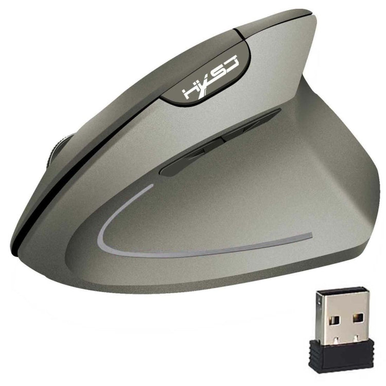 HXSJ T24 Mouse ergonomico verticale wireless a 6 pulsanti 2400 DPI 2.4G con ricevitore USB, 6 Buttons T24 Black, 6 Buttons T24 Grey