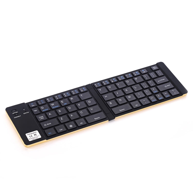 GK228 Tastiera Bluetooth V3.0 pieghevole ultrasottile, supporto integrato, supporto sistema Android / iOS / Windows, GK228 (Black), GK228 (Gold)