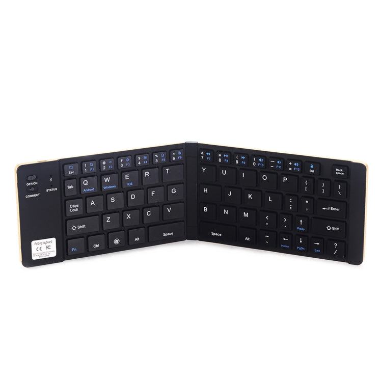 GK228 Tastiera Bluetooth V3.0 pieghevole ultrasottile, supporto integrato, supporto sistema Android / iOS / Windows, GK228 (Black), GK228 (Gold)
