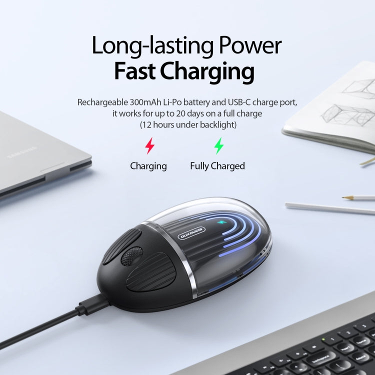 DUX DUCIS CM Serie V1 1200 DPI Trasparente Dual Mode 2.4G + Mouse wireless Bluetooth, 1200DPI