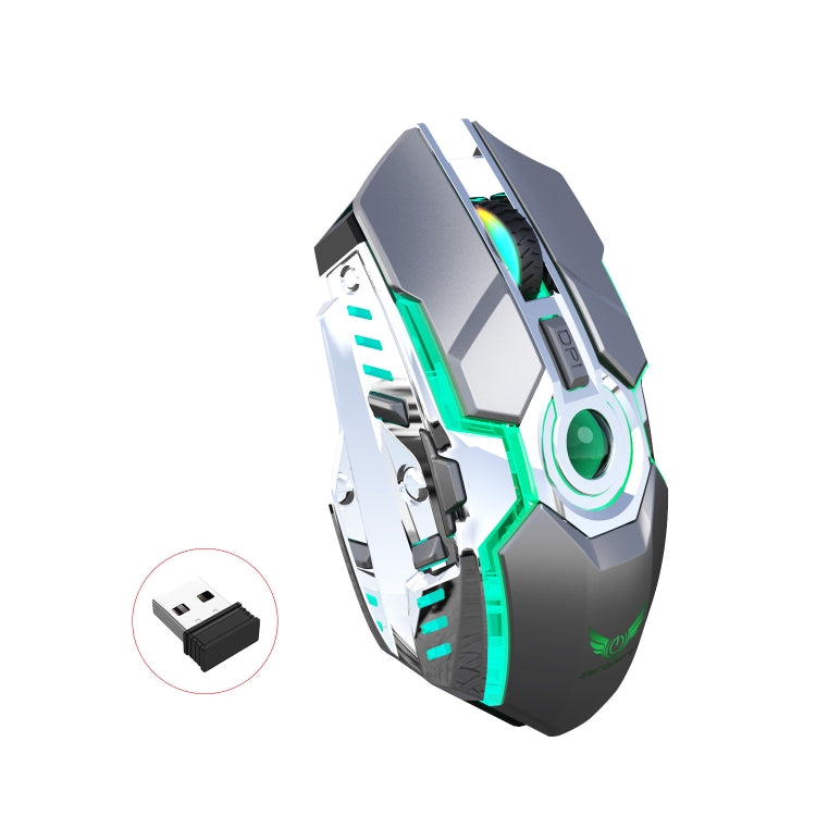 Mouse ottico wireless con retroilluminazione RGB regolabile a tre velocità ZERODATE T30 da 2,4 GHz 2400 DPI, T30 Black, T30 White