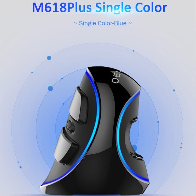 DELUX M618 Plus Mouse ottico cablato versione blu Mouse verticale ergonomico 1600 DPI, 1600DPI Wired