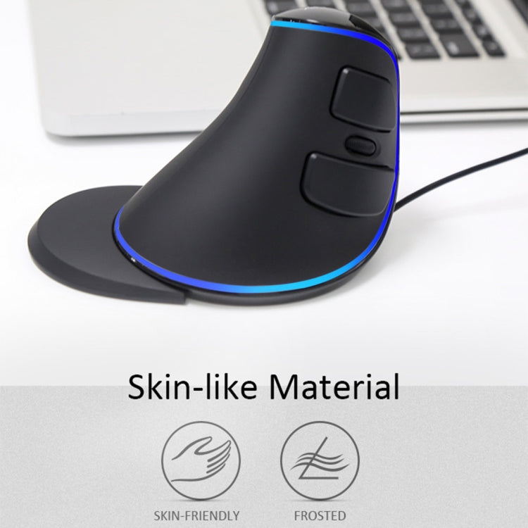 DELUX M618 Plus Mouse ottico cablato versione blu Mouse verticale ergonomico 1600 DPI, 1600DPI Wired