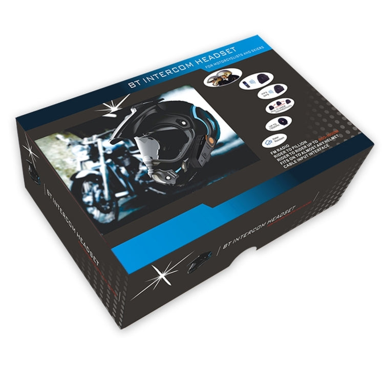 Cuffie interfoniche Bluetooth V3.0 singole BT-S2 da 2,4 GHz per casco da motociclista, risposta automatica, supporto FM, distanza interfono fino a 1000 m, BT-S2 Single