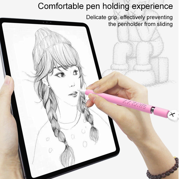 LOVE MEI per Apple Pencil 2 Custodia protettiva in silicone per penna stilo a forma di dito medio, For Apple Pencil 2
