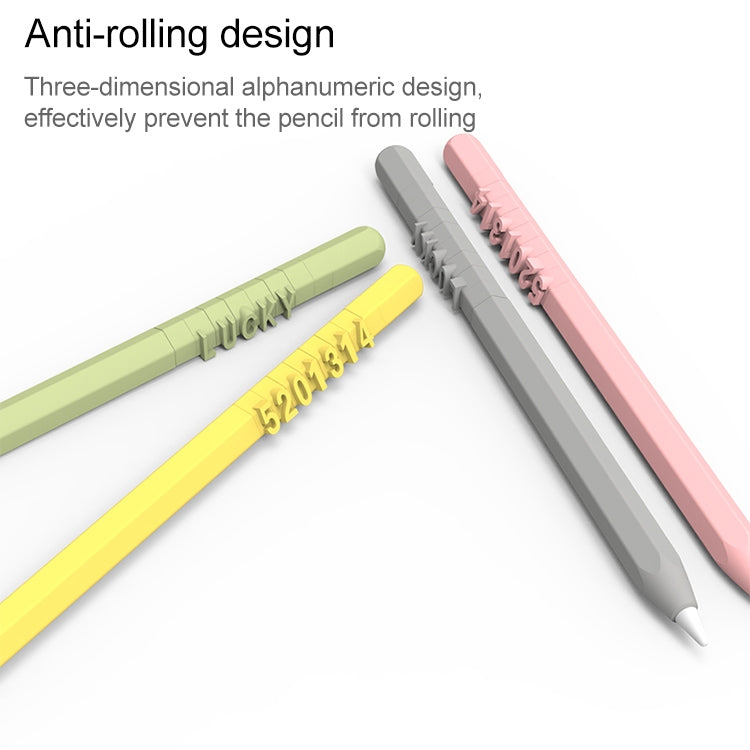 LOVE MEI per Apple Pencil 1 numero lettera design penna stilo custodia protettiva in silicone, For Apple Pencil 1