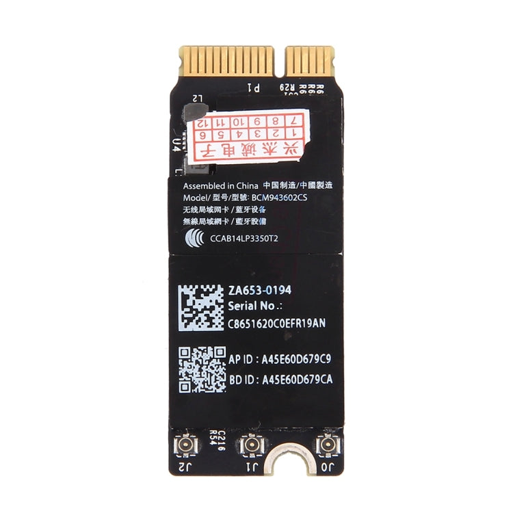 Scheda adattatore di rete LAN wireless originale per MacBook Pro 13,3 pollici e 15,4 pollici (2015) / A1398 / A1502, A1398 / A1502 2015