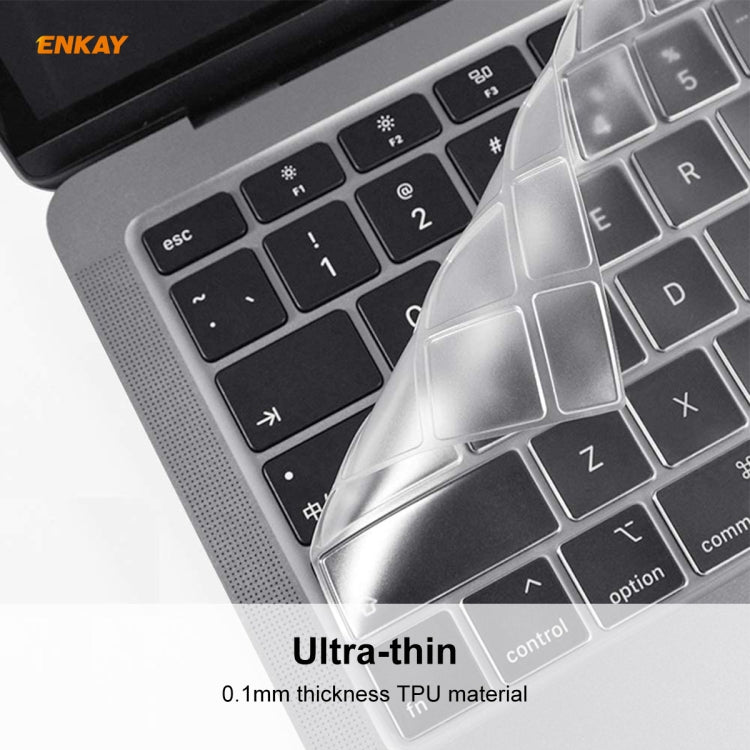Per MacBook Air 13,3 pollici A1932 2018 ENKAY Hat-prince Versione USA del notebook Custodia protettiva per tastiera in TPU ultrasottile