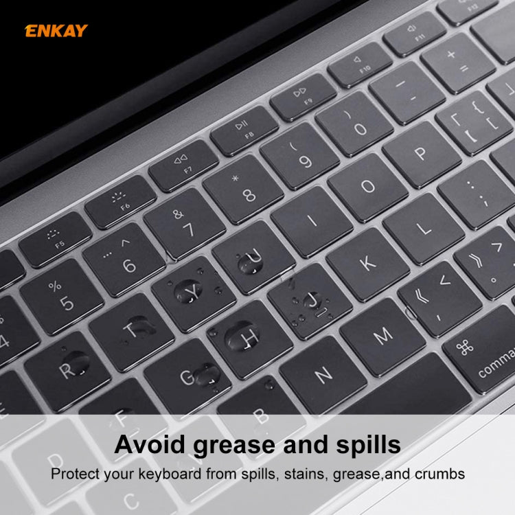 Per MacBook Air 13,3 pollici A1932 2018 ENKAY Hat-prince Versione USA del notebook Custodia protettiva per tastiera in TPU ultrasottile
