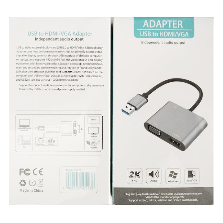 Convertitore da USB-C/Tipo-C 3.0 a HDMI/VGA