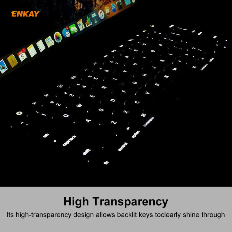 ENKAY Cover protettiva per tastiera in TPU per MacBook Pro 13,3 pollici A1706 / A1989 / A2159 e Pro 15,4 pollici A1707 / A1990 (con Touch Bar), versione USA