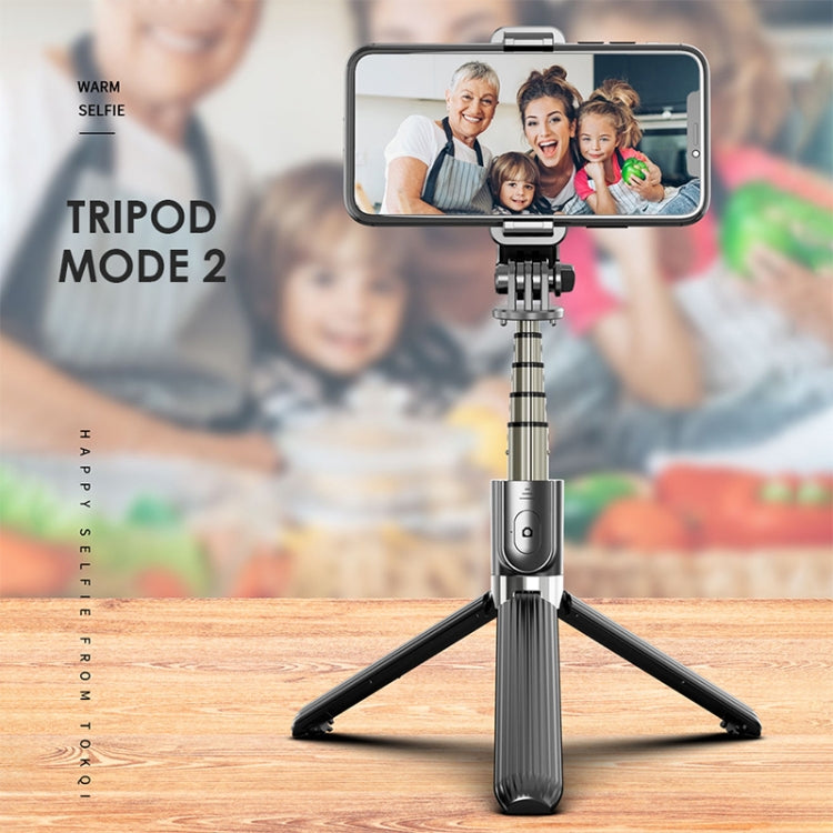 L03 Bastone selfie pieghevole con treppiede Bluetooth in lega di alluminio, L03 White, L03 Black