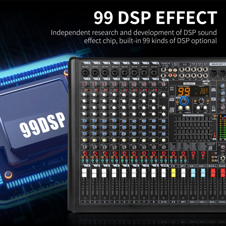XTUGA B1404FX Mixer audio Bluetooth a 14 canali Controller DJ digitale Console di missaggio audio, B1404FX