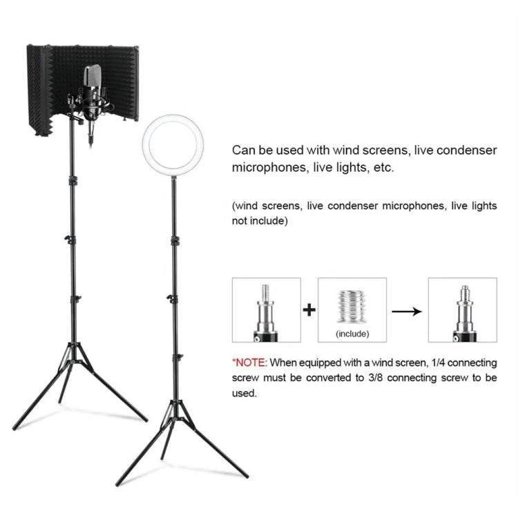 XTUGA UL-03 Supporto per microfono da pavimento con treppiede per luce dal vivo, UL-03