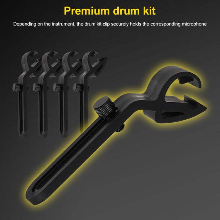 XTUGA DI7 7-Piece Wired Dynamic Drum Mic Kit Kick Bass Tom/Snare Set microfono con cavi XLR, DI7
