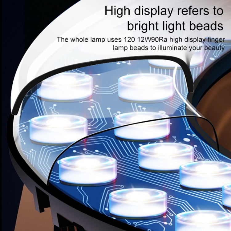Treppiede regolabile da 10 pollici con luce di riempimento a LED per trasmissione in diretta con morsetto per telefono