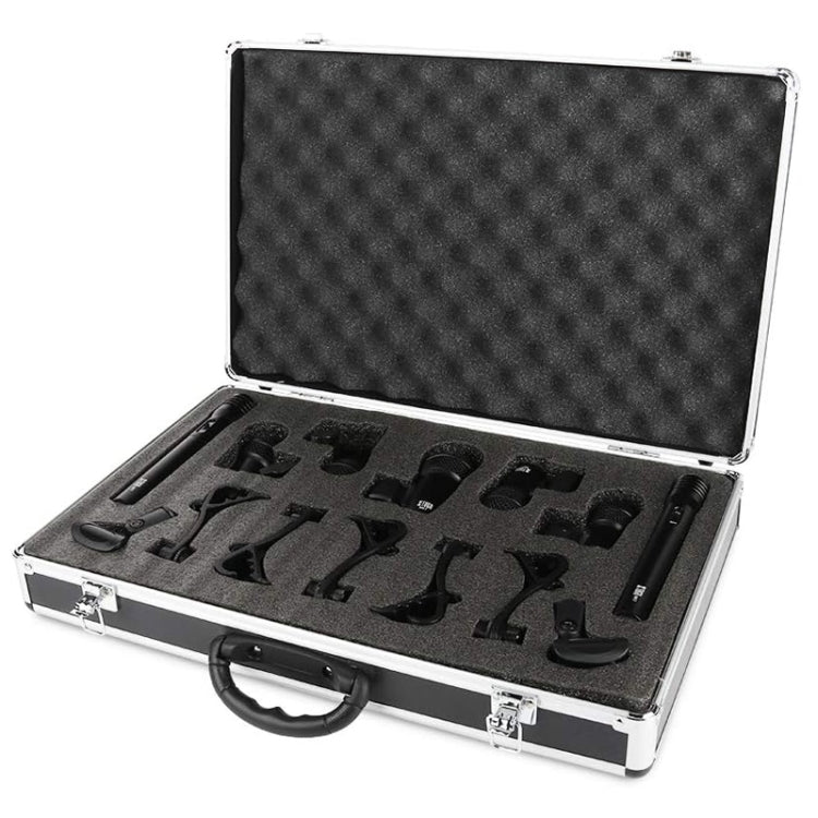 XTUGA MI7-A 7-Piece Wired Dynamic Drum Mic Kit Kick Bass Tom/Snare Set microfono per piatti, MI7-A
