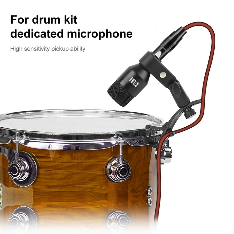 XTUGA MI7-A 7-Piece Wired Dynamic Drum Mic Kit Kick Bass Tom/Snare Set microfono per piatti, MI7-A