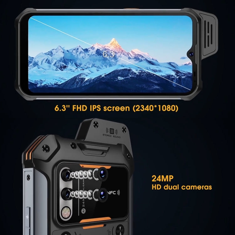 IP68 Impermeabile Antipolvere Antiurto, Batteria 5000mAh, Android 11 MTK6765 Helio P35 Octa Core da 6,3 pollici fino a 2,35 GHz, Rete: 4G, NFC, OTG, Standard , 4GB+64GB