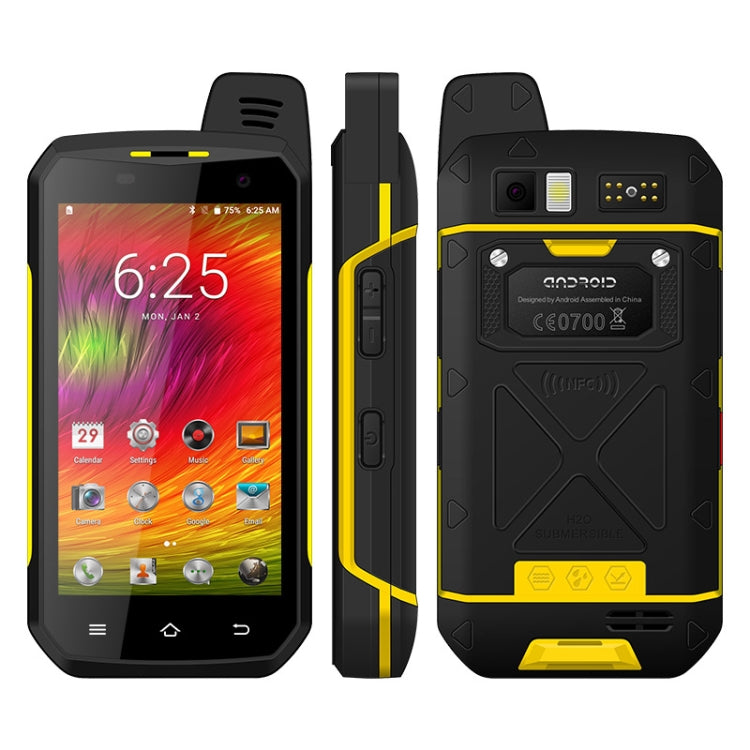 IP68 Impermeabile Antipolvere Antiurto, Batteria 5000mAh, Android 9.0 MTK6762 Octa Core da 4,7 pollici fino a 2,0 GHz, Rete: 4G, NFC, OTG, 4GB+64GB