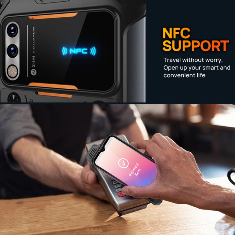 IP68 Impermeabile Antipolvere Antiurto, Batteria 5000mAh, Android 11 MTK6765 Helio P35 Octa Core da 6,3 pollici fino a 2,35 GHz, Rete: 4G, NFC, OTG, Explosion-proof , 4GB+64GB