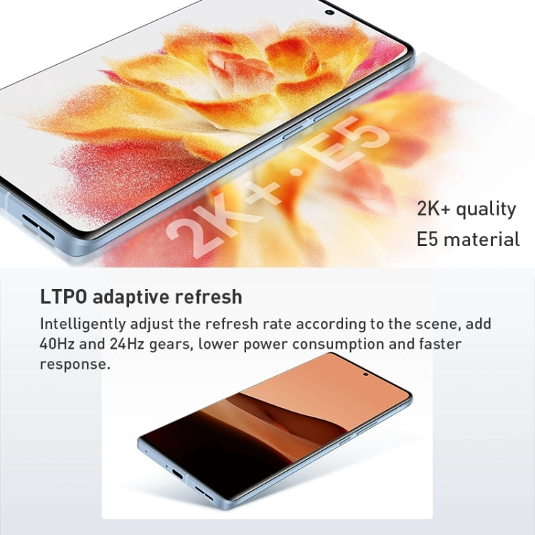 Quad fotocamere posteriori, identificazione delle impronte digitali a ultrasuoni dello schermo, batteria da 5000 mAh, 7,0 pollici Android 12.0 OriginOS Ocean Qualcomm Snapdragon 8 Gen1 Octa Core fino a 3,0 GHz, NFC, OTG, Rete: 5G, 12GB+512GB