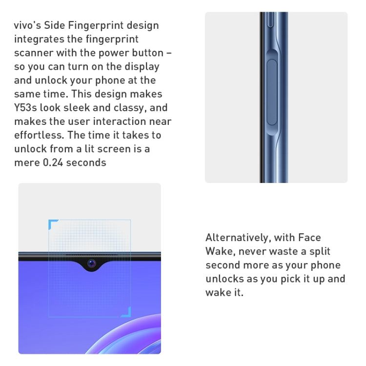 Doppia fotocamera posteriore, identificazione delle impronte digitali laterale, batteria da 5000 mAh, 6,58 pollici Android 11.0 OriginOS 1.0 Qualcomm Snapdragon 480 Octa Core fino a 2,0 GHz, OTG, Rete: 5G, 8GB+256GB