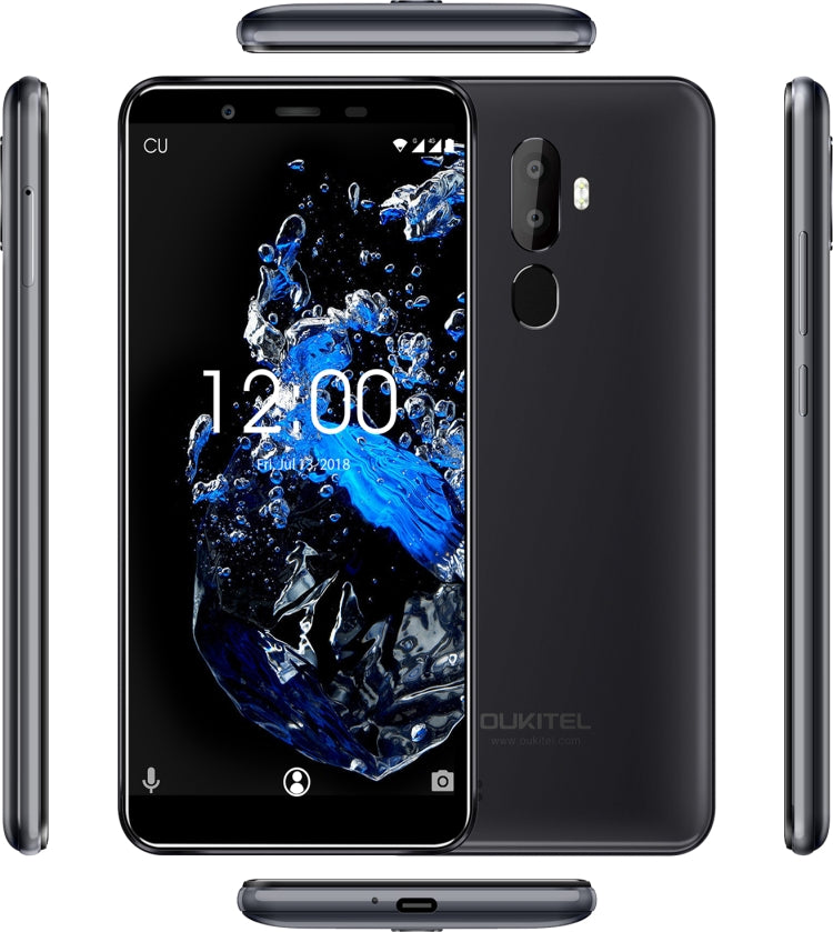 Doppia fotocamera posteriore, identificazione delle impronte digitali, Android 8.1 MTK6750T Octa Core da 5,5 pollici fino a 1,5 GHz, Rete: 4G, doppia SIM, OTG, OTA