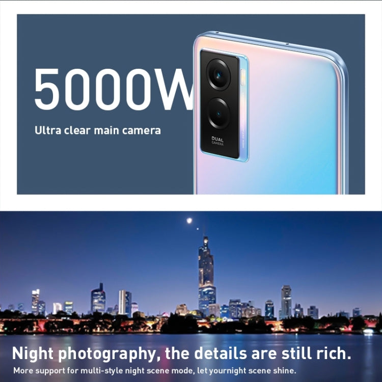 Doppia fotocamera posteriore, identificazione delle impronte digitali laterale, batteria da 6000 mAh, 6,58 pollici Android 11.0 OriginOS 1.0 Dimensity 700 Octa Core fino a 2,2 GHz, OTG, Rete: 5G, 6GB+128GB