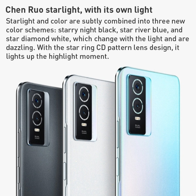 Doppia fotocamera posteriore, identificazione delle impronte digitali laterale, batteria da 4100 mAh, 6,58 pollici Android 11.0 OriginOS 1.0 Dimensity 810 Octa Core fino a 2,4 GHz, OTG, Rete: 5G, 8GB+256GB