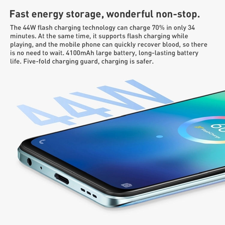 Doppia fotocamera posteriore, identificazione delle impronte digitali laterale, batteria da 4100 mAh, 6,58 pollici Android 11.0 OriginOS 1.0 Dimensity 810 Octa Core fino a 2,4 GHz, OTG, Rete: 5G, 8GB+256GB