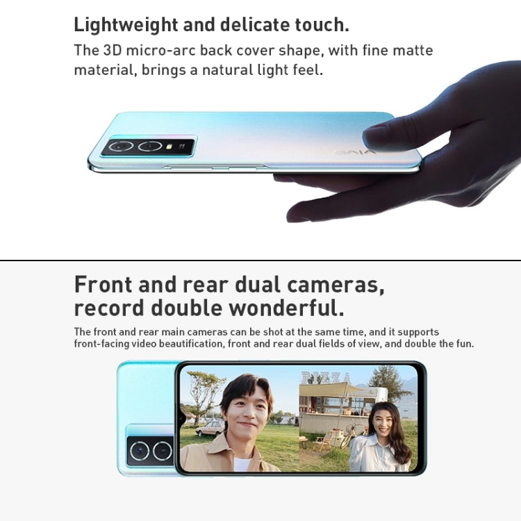 Doppia fotocamera posteriore, identificazione delle impronte digitali laterale, batteria da 4100 mAh, 6,58 pollici Android 11.0 OriginOS 1.0 Dimensity 810 Octa Core fino a 2,4 GHz, OTG, Rete: 5G, 8GB+256GB