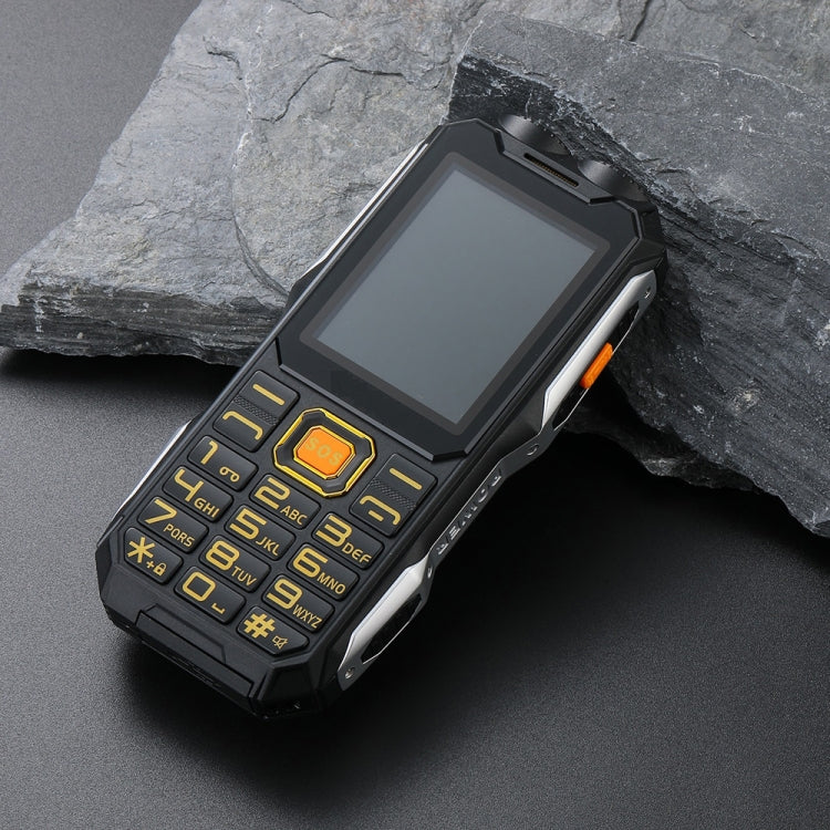 Impermeabile antiurto antipolvere, batteria 16800mAh, 2,4 pollici, 21 tasti, Bluetooth, torcia LED, FM, SOS, doppia SIM, rete: 2G, Q8 2G