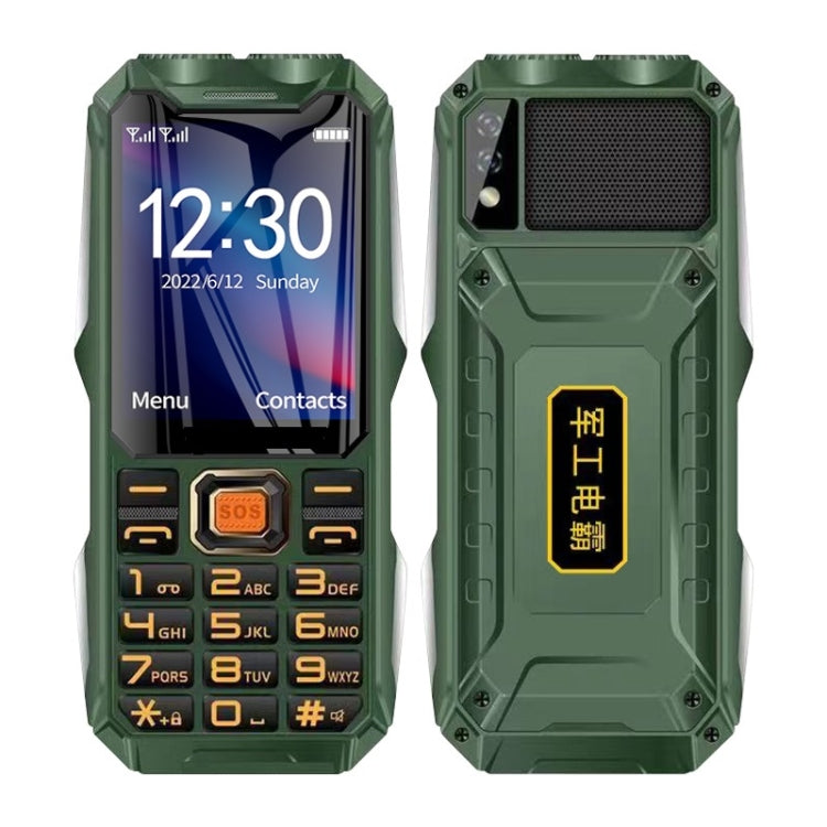 Impermeabile antiurto antipolvere, batteria 16800mAh, 2,4 pollici, 21 tasti, Bluetooth, torcia LED, FM, SOS, doppia SIM, rete: 2G, Q8 2G
