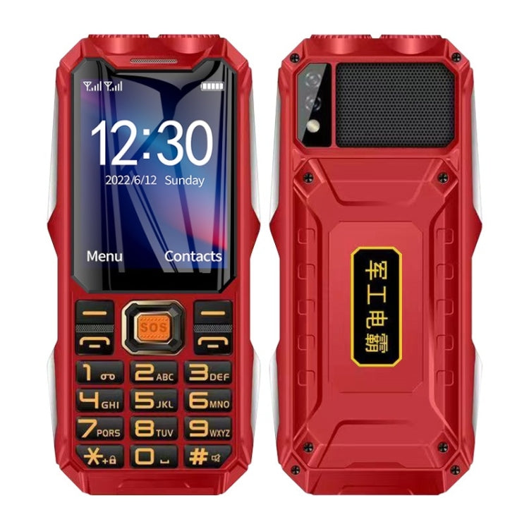 Impermeabile antiurto antipolvere, batteria 16800mAh, 2,4 pollici, 21 tasti, Bluetooth, torcia LED, FM, SOS, doppia SIM, rete: 2G, Q8 2G
