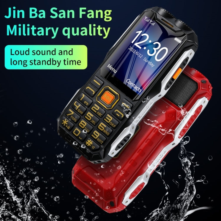 Impermeabile antiurto antipolvere, batteria 16800mAh, 2,4 pollici, 21 tasti, Bluetooth, torcia LED, FM, SOS, doppia SIM, rete: 2G, Q8 2G
