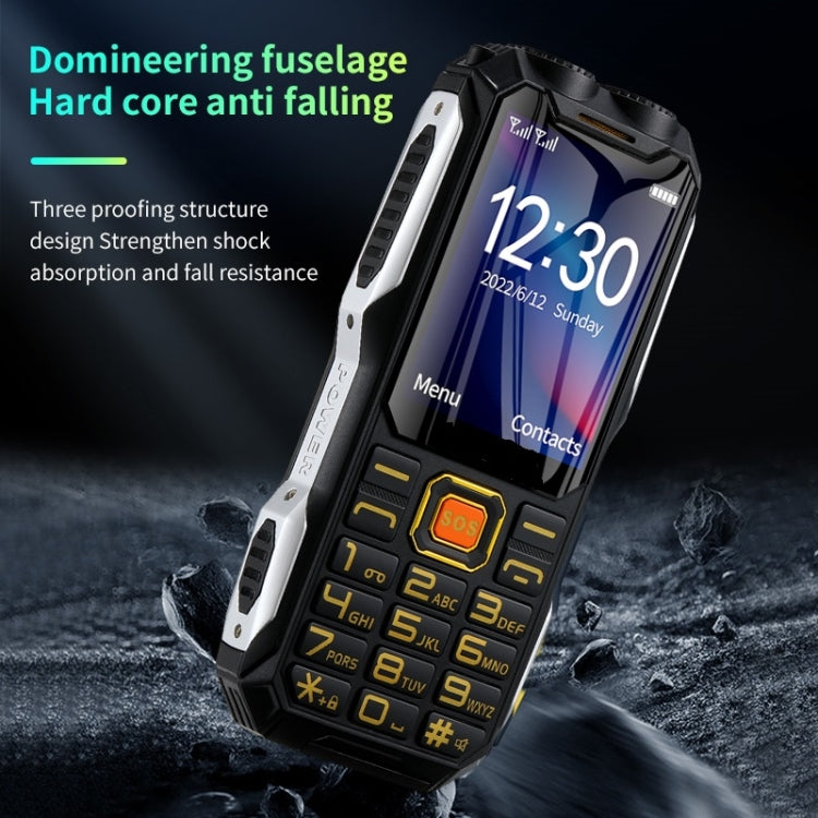 Impermeabile antiurto antipolvere, batteria 16800mAh, 2,4 pollici, 21 tasti, Bluetooth, torcia LED, FM, SOS, doppia SIM, rete: 2G, Q8 2G