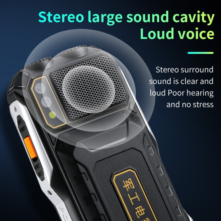 Impermeabile antiurto antipolvere, batteria 16800mAh, 2,4 pollici, 21 tasti, Bluetooth, torcia LED, FM, SOS, doppia SIM, rete: 2G, Q8 2G
