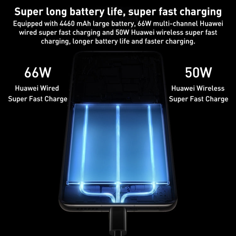 Tripla fotocamera posteriore, identificazione delle impronte digitali sullo schermo, vetro Kunlun da 6,7 pollici HarmonyOS 3.0 Qualcomm Snapdragon 8+ Gen1 4G Octa Core fino a 3,2 GHz, rete: 4G, OTG, NFC, non supporta Google Play, Mate 50 256GB